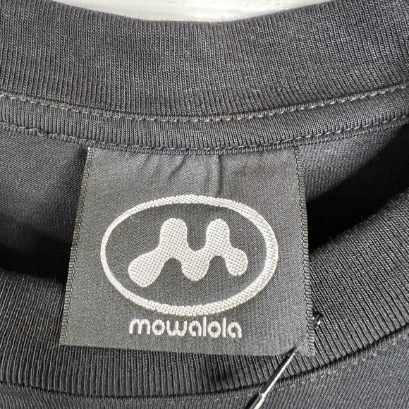 Mowalola Women's XL Black Long Sleeve Mesh Cut-Out Cropped Stretch Top Sm Flaw - Picture 7 of 12